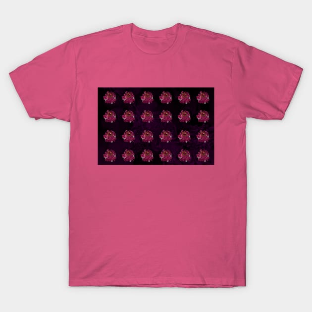 Pattern with Red Jewelery Brooches T-Shirt by mavicfe